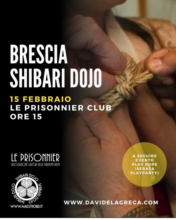 Lezione di Shibari e Bondage – Brescia Shibari Dojo – 15 febbraio